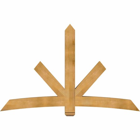 Ekena Millwork Alberta Rough Sawn Timber Gable Bracket, Western Red Cedar, 84"W x 53"H x 6"D x 6"F, 15/12 Pitch GBW084X53X0606ALB00RWR